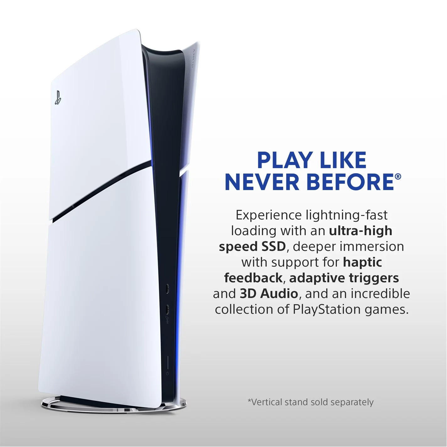 PS5 Slim Digital console side view
